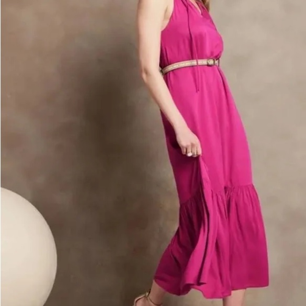 Banana Republic Fuchsia Midi Dress